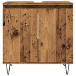 vidaXL Armoire de salle de bain vieux bois 58x33x60 cm bois ingénierie