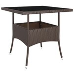 vidaXL Ensemble à manger de jardin 5Pièces Résine tressée Marron