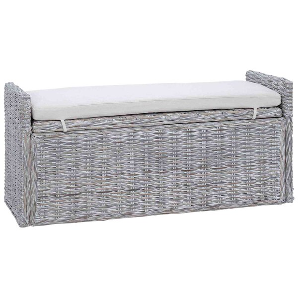 vidaXL Banc de rangement Blanchiment 110 x 40 x 50 cm Rotin