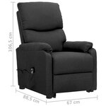 vidaXL Fauteuil Gris foncé Tissu