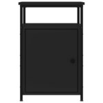vidaXL Tables de chevet 2 Pièces noir 40x42x60 cm bois d'ingénierie