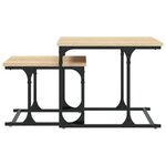 vidaXL Table basse gigogne 2 Pièces chêne sonoma bois d'ingénierie