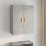 vidaXL Armoire murale suspendue Gris béton 69 5x34x90 cm