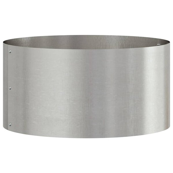 vidaXL Cache-pot de jardin Argent 40 x 40 x 20 cm Acier inoxydable