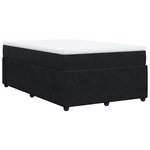 vidaXL Sommier à lattes de lit avec matelas noir 120x190 cm velours