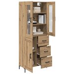vidaXL Haut Armoire 2 Pièces Chêne artisanal Bois d'ingénierie