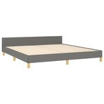 vidaXL Cadre de lit sans matelas gris foncé 160x200 cm tissu