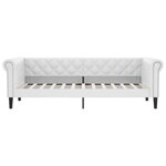 vidaXL Lit de jour avec matelas blanc 90x200 cm similicuir