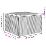 vidaXL Salon de jardin avec coussins 4Pièces mélange beige résine tressée