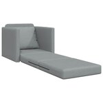 vidaXL Canapé-lit avec coussin Gris clair 74 x 77 x 81 cm tissu