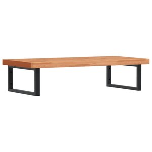 vidaXL Étagère de vasque murale acier et bois massif de hêtre