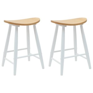 vidaXL Chaises de salle à manger 2 Pièces Blanc 46 x 37 x 63 cm