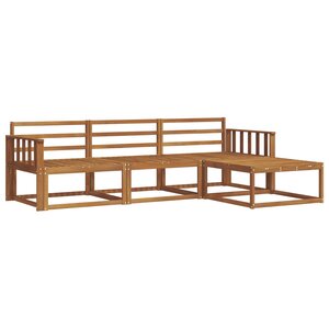 vidaXL Ensemble de canapés d'extérieur 4 Pièces Naturel