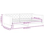 vidaXL Lit de repos noir 100x200 cm tissu