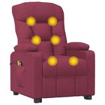 vidaXL Fauteuil de massage Rouge bordeaux Tissu