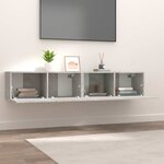 vidaXL Meubles TV 2 Pièces gris béton 80x30x30 cm bois d'ingénierie