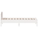 vidaXL Cadre de lit sans matelas blanc 75x190 cm bois de pin massif