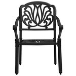 vidaXL Ensemble de bistro 3 Pièces noir aluminium coulé