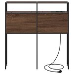 vidaXL Tête de lit de rangement Chêne marron 90 cm Bois d'ingénierie