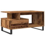 vidaXL Table basse vieux bois 90x49x45 cm bois d'ingénierie