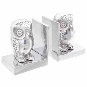 vidaXL Serre-livres 2 Pièces Argenté 7 x 9 x 11 cm Aluminium