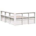 vidaXL Lit bibliothèque sans matelas blanc 160x200 cm bois pin massif