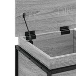 vidaXL Boîte de rangement avec couvercle sonoma gris bois d’ingénierie