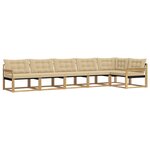 vidaXL Ensemble de canapés d'extérieur 6 pc Blanc et Beige