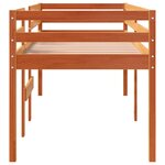 vidaXL Lit haut sans matelas cire marron 75x190 cm bois massif