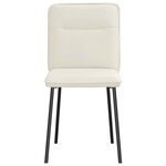 vidaXL Chaises à manger lot de 2 Crème Velours