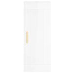vidaXL Armoire murale blanc brillant 34 5x34x90 cm bois d'ingénierie