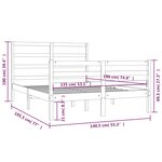 vidaXL Cadre de lit sans matelas bois massif de pin 135x190 cm