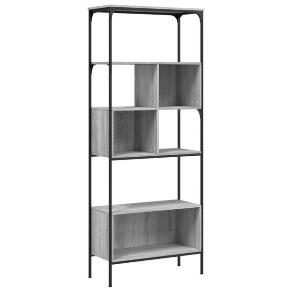 vidaXL Bibliothèque 5 niveaux sonoma gris 76x33x188 5 cm