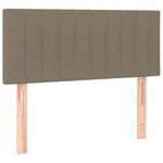 vidaXL Sommier à lattes de lit matelas et LED taupe 120x190 cm tissu