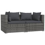 Salon de jardin meuble d'extérieur ensemble de mobilier 3 pièces avec coussins gris résine tressée 02_0015976