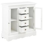 vidaXL Buffet blanc 70x28x70 cm bois de pin massif