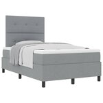 vidaXL Lit à ressorts avec matelas Gris clair 120 x 200 cm tissu