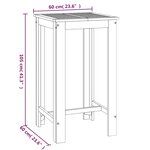 vidaXL Table de bar de jardin 60x60x105 cm Bois d'acacia solide