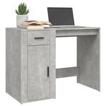 Bureau table poste de travail meuble d'ordinateur informatique étude 100 x 49 x 75 cm bois d'ingénierie gris 02_0023824