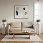 vidaXL Support de Plante 2 pièces Blanc Ø29 5 x 60 cm