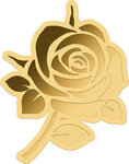 Pièce de monnaie en Or 3000 Francs g 0.031 (1/1000 oz) Millésime Gold Gift ROSE 1/1000