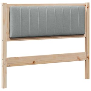 vidaXL Tête de lit capitonnée Gris clair 100 cm Pin massif