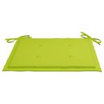 vidaXL Chaises de jardin avec coussins vert vif lot de 8 Teck massif