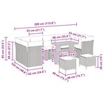 vidaXL Ensemble de canapé de jardin 10 Pièces Noir polyrotin