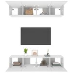 vidaXL Meubles TV 4 Pièces blanc 80x30x30 cm bois d'ingénierie