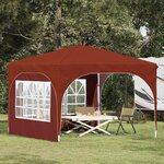 vidaXL Tente de fête pop-up 290 x 290 x 245 cm Terre cuite