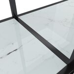 vidaXL Table console Blanc 140x35x75 5 cm Verre trempé