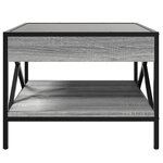 vidaXL Table basse avec LED Infinity sonoma gris 50x50x38 cm
