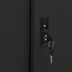 vidaXL Armoire de bureau avec porte coulissante Noir 90x40x90 cm Acier