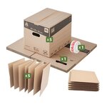Pack and Move - Kit déménagement pour assiettes + marqueur noir et 1 adhésif offert